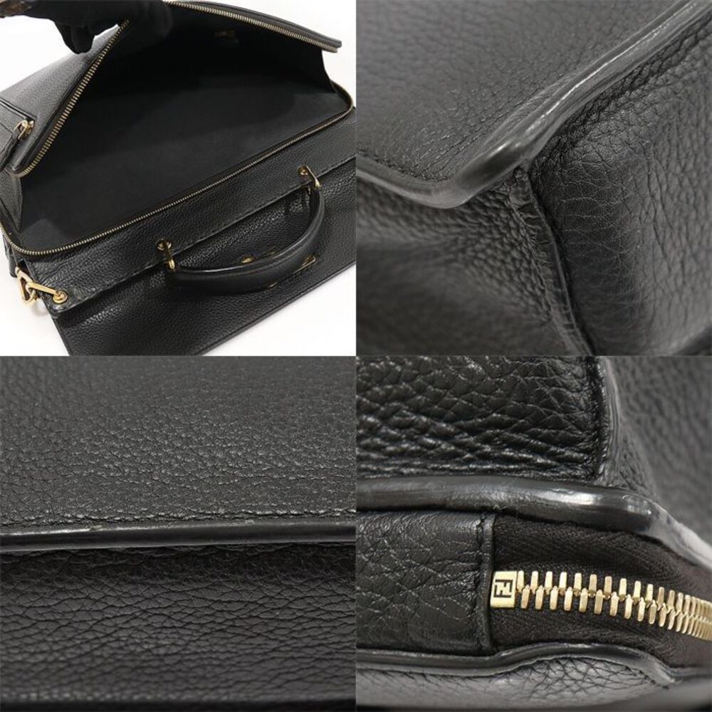 Black Calfskin Gold-plated Selleria Double Face Briefcase - Picture 5 of 7